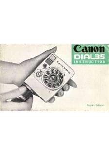 Canon Dial 35 manual. Camera Instructions.